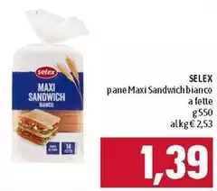 Selex - Pane Maxi Sandwich Bianco
