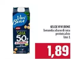 Selex - Vivi Bene Bevanda Abase Di Soia Proteicabio Selex - Vivi Bene Bevanda Abase Di Soia Proteicabio