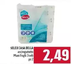 Selex - Casa Bella Asciugatutto Maxi Fogli Selex - Casa Bella Asciugatutto Maxi Fogli