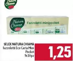 Selex - Natura Chiama Fazzoletti Eco Carta Mini Pocket
