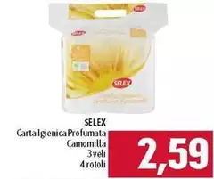 Selex - Carta Igienica Profumata Camomilla 3Veli Selex - Carta Igienica Profumata Camomilla 3Veli