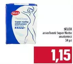 Selex - Assorbenti Super Notte Anatomici Selex - Assorbenti Super Notte Anatomici