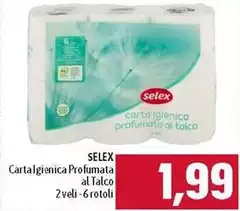 Selex - Carta Igienica Profumata Al Talco Selex - Carta Igienica Profumata Al Talco