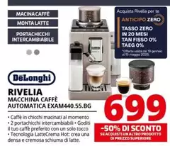 De Longhi - Rivelia Macchina Caffè Automatica EXAM440.55.BG De Longhi - Rivelia Macchina Caffè Automatica EXAM440.55.BG