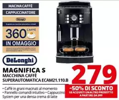 De Longhi - Magnifica S Macchina Caffè Superautomatica ECAM21.110.B De Longhi - Magnifica S Macchina Caffè Superautomatica ECAM21.110.B