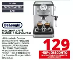 De Longhi - Macchina Caffè Manuale EM450 Metal De Longhi - Macchina Caffè Manuale EM450 Metal