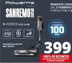 Rowenta -  X Force Flex 14.80 Aspirapolvere Senza Fili RH9B74