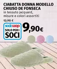 Jacquard - Ciabatta Donna Modello Chiuso De Fonseca