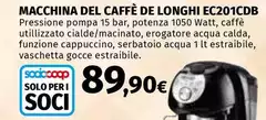 De Longhi - Macchina Del Caffè EC201CDB De Longhi - Macchina Del Caffè EC201CDB