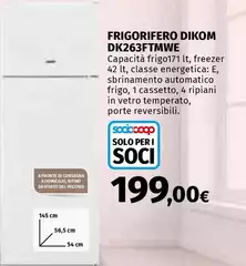 Dikom - Frigorifero Dk263ftmwe