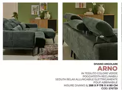 Divano Angolare In Tessuto Colore Verde Poggiatesta Faciliabili Seduta Relax Alllungabile El Trapiante