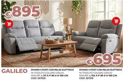 Galileo - Divano 3 Posti Con Relax Elettrico Galileo - Divano 3 Posti Con Relax Elettrico