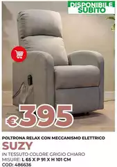 Suzi wan - Poltrona Relax Con Meccanismo Elettrico Suzi wan - Poltrona Relax Con Meccanismo Elettrico
