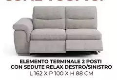 Elemento Terminale 2 Posti Con Sedute Relax Destro/sinistro
