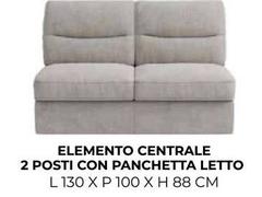 Elemento Centrale 2 Posti Con Panchetta Letto Elemento Centrale 2 Posti Con Panchetta Letto