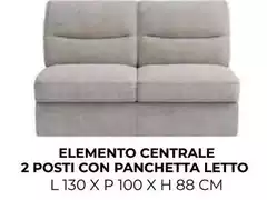 Elemento Centrale 2 Posti Con Panchetta Letto