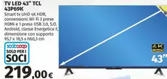 TCL - Tv Led 43" 43P69K