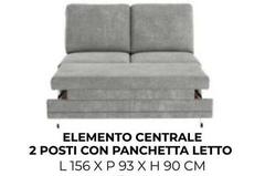 Elemento Centrale 2 Posti Con Panchetta Letto Elemento Centrale 2 Posti Con Panchetta Letto