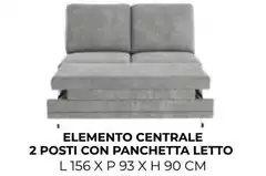 Elemento Centrale 2 Posti Con Panchetta Letto