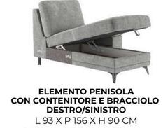 Elemento Penisola Con Contenitore E Bracciolo Destro/sínstro Elemento Penisola Con Contenitore E Bracciolo Destro/sínstro