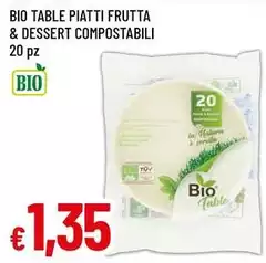 Cereal bio - Table Piatti Frutta & Dessert Compostabili