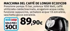 De Longhi - Macchina Del Caffè EC201CDB De Longhi - Macchina Del Caffè EC201CDB