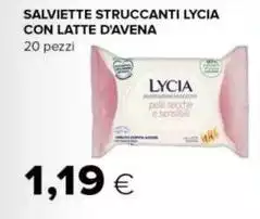 Lycia - Salviette Struccanti Con Latte D'Avena Lycia - Salviette Struccanti Con Latte D'Avena