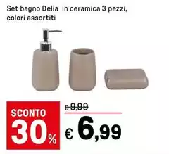 Set Bagno Delia In Ceramica 3 Pezzi
