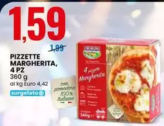 Pizzette Margherita, 4 Pz