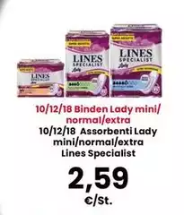 Lines - 10/12/18 Assorbenti Lady Mini/normal/extra