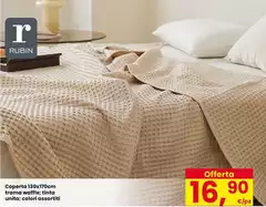 Rubino - Coperta 130x170cm Frama Waffle Tinta Unita, Colori Assortiti Rubino - Coperta 130x170cm Frama Waffle Tinta Unita, Colori Assortiti