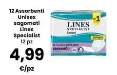 Lines - 12 Assorbenti Sagomati Specialist