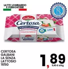Galbani - Certosa La Senza Lattosio
