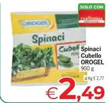 Orogel - Spinaci Cubello