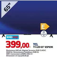 TCL - Tv Led 65" 65P69K TCL - Tv Led 65" 65P69K