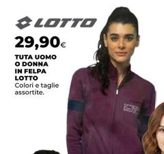 Lotto - Tuta Uomo O Donna In Felpa