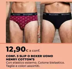 Henry Cotton's - Conf. 3 Slip O Boxer Uomo