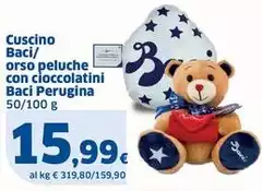 Perugina - Cuscino Baci/ Orso Peluche Con Cioccolatini Baci Perugina - Cuscino Baci/ Orso Peluche Con Cioccolatini Baci
