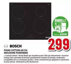 Bosch - Serie 4 PUE611BB5E Piano Cottura A Induzione 60 Cm Nero, Senza Profili