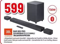Jbl - Bar 800 Pro Soundbar 5.1.2 Canali JBLBAR800PROBK