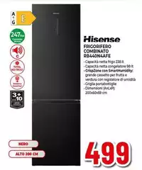 Hisense - RB440N4AFE Frigorifero Con Congelatore Libera Installazione 336 L E Nero Hisense - RB440N4AFE Frigorifero Con Congelatore Libera Installazione 336 L E Nero