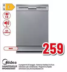 Midea - Lavastoviglie MFD60S131XIT