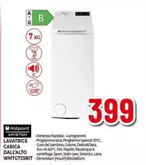 Hotpoint - Lavatrice Carica Dall'Alto WMTG725BIT