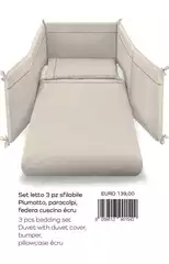 Set-letto 3 Pz Sfiable Plurnotto, Paracolpi, Federa Cuscino Ecu