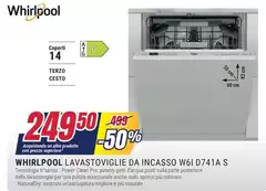 Whirlpool - Lavastoviglie Da Incasso W6I D741A S