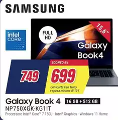 Samsung - Galaxy Book 4 NP750XGK-KG 1IT Samsung - Galaxy Book 4 NP750XGK-KG 1IT