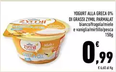 Parmalat - Yogurt Alla Greca 0% Di Grassi Zymil Bianco 