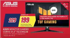 Asus - Monitor Gaming Curvo 31,5" VG32WQ3B Asus - Monitor Gaming Curvo 31,5" VG32WQ3B