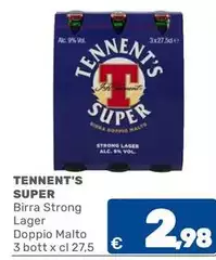 Tennent's - Birra Strong Lager Doppio Malto