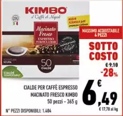 Kimbo - Cialde Per Caffè Espresso Macinato Fresco Kimbo - Cialde Per Caffè Espresso Macinato Fresco